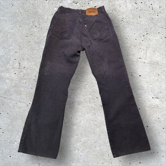 Vintage Levi’s 517 Boot Cut Gray Corduroy Jeans Juniors 7 JR Western Casual - Picture 3 of 9